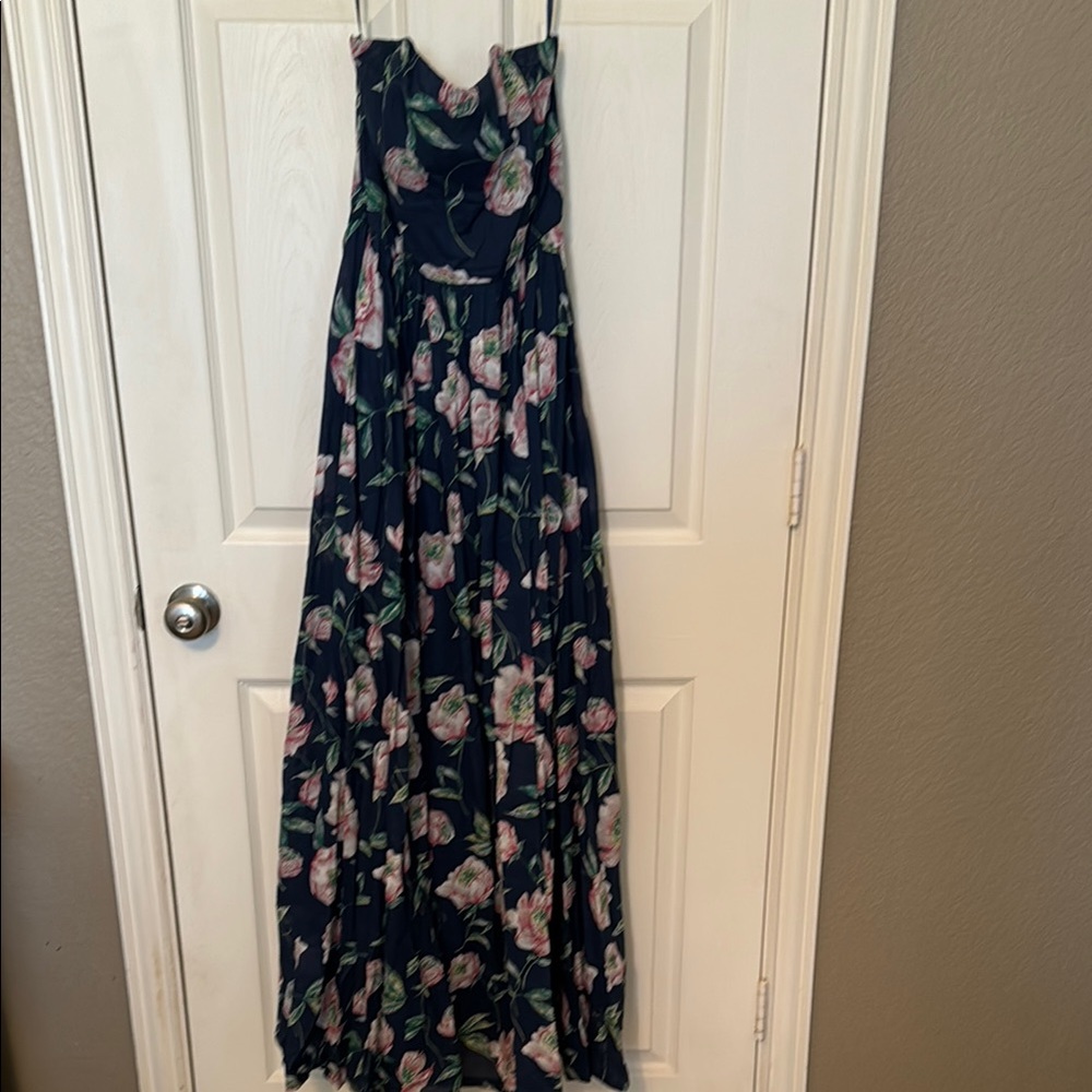 French Connection Strapless Floral Maxi Dress